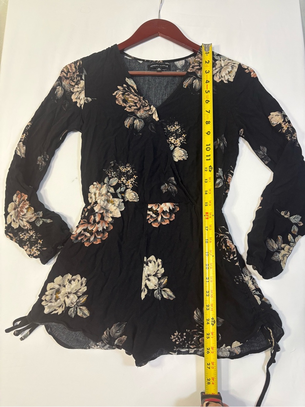 Sm Kendall & Kylie Black Floral romper